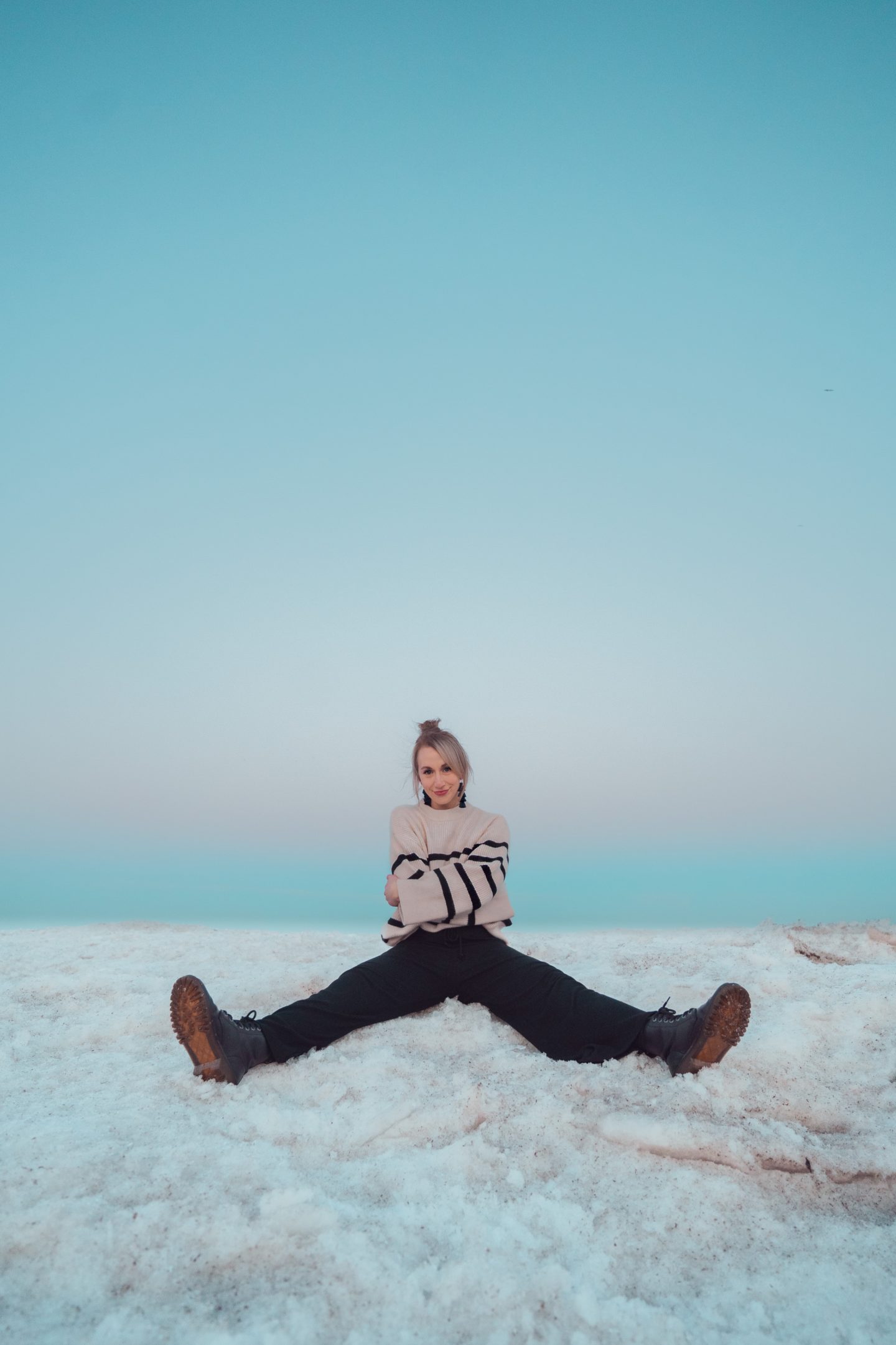 Stripped Zara Sweater and Winter Beach Walks