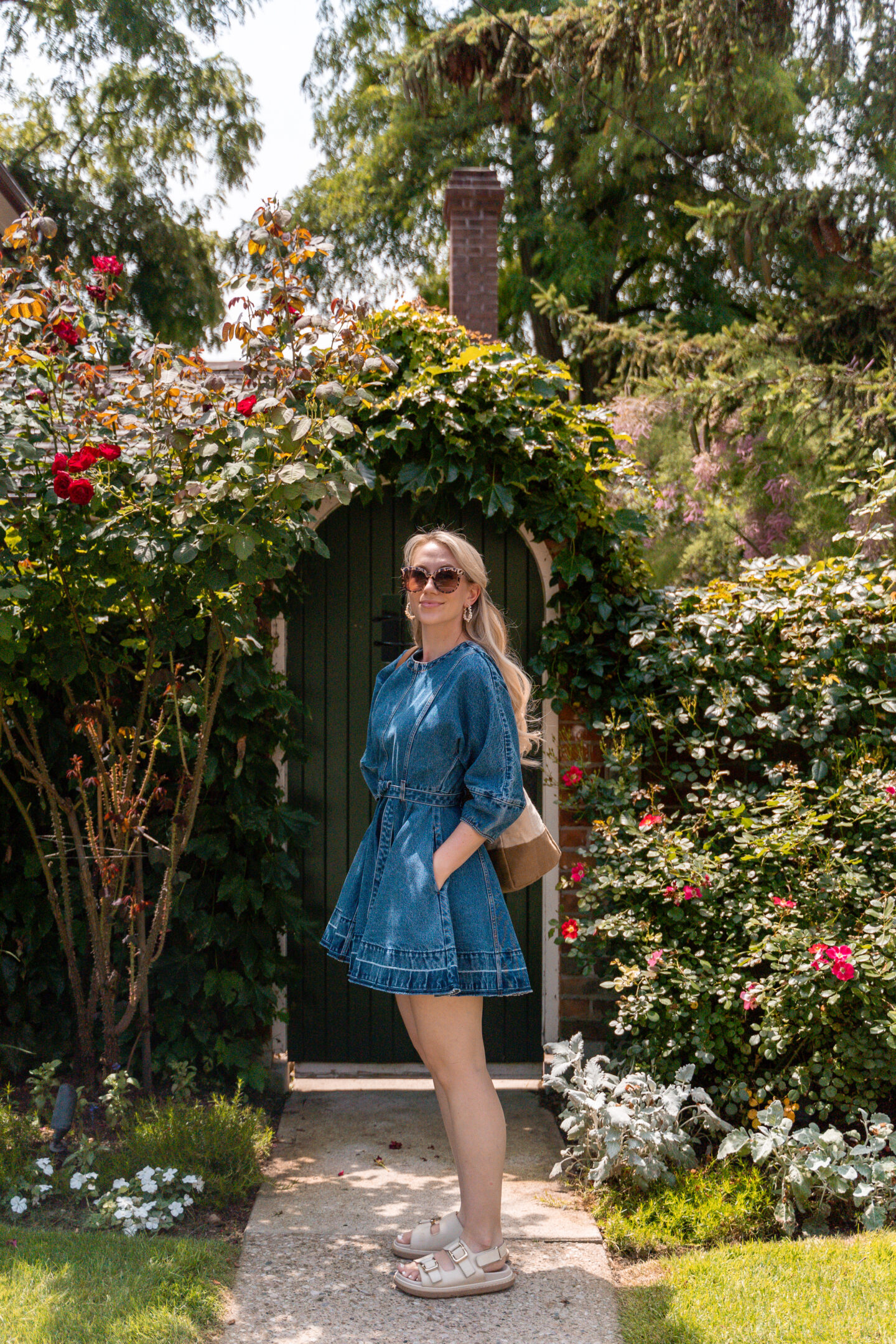 CLASSIC DENIM DRESS + KNEE HIGH BOOTS | OUTFIT INSPIRATION — Tiffany Ima